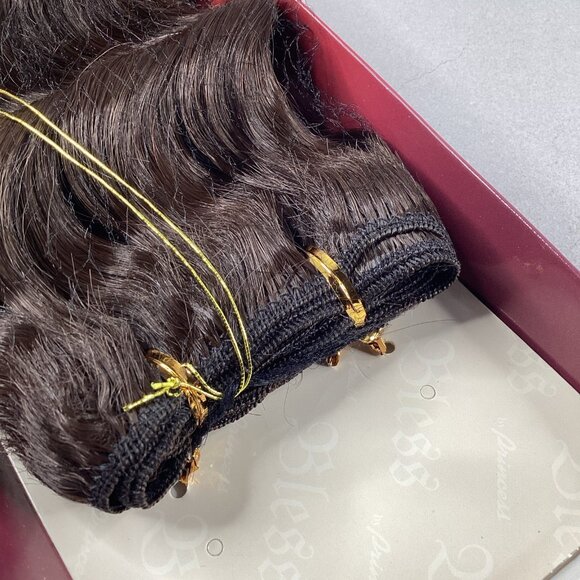 Bless Ripple Deep 14" #4 Dark Brown Blend Hair Extensions Plus Closure - Picture 3 of 6